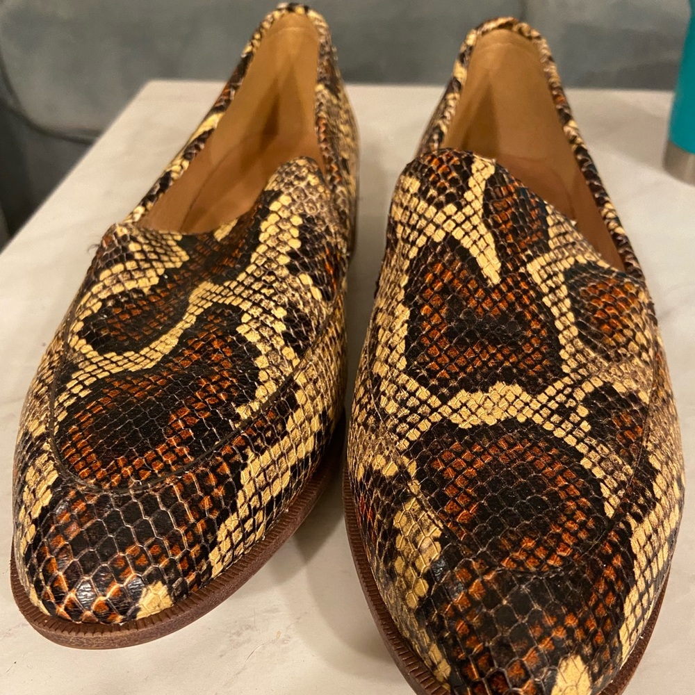 Madewell snake skin loafer